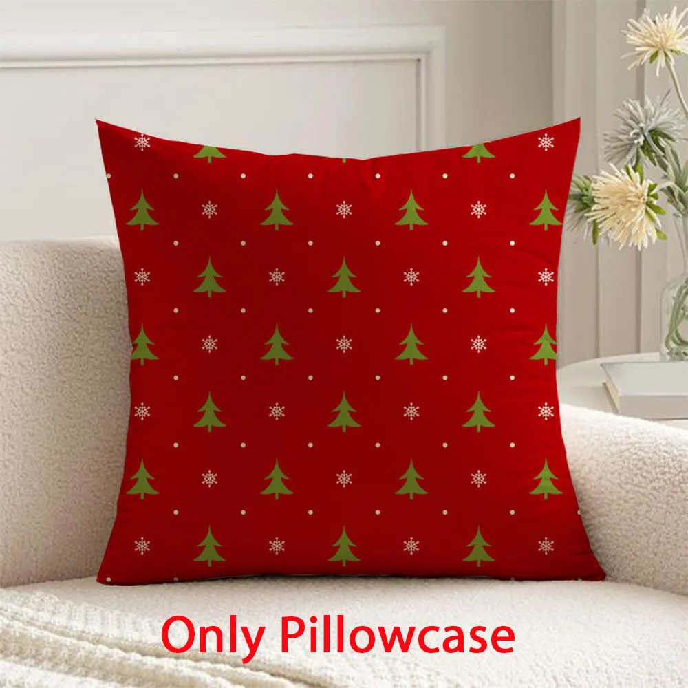 

red Christmas Pillow cover winter Merry Christmas decorative 45x45 cushions cover for New Year pillow case