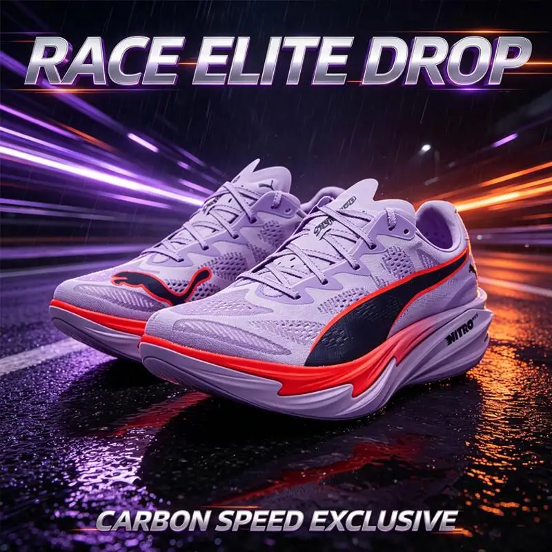 Men Puma Elite Racing Running Shoes 312127-08, Lightweight Breathable Mesh Sneakers, Athletic Footwear For Competition Training