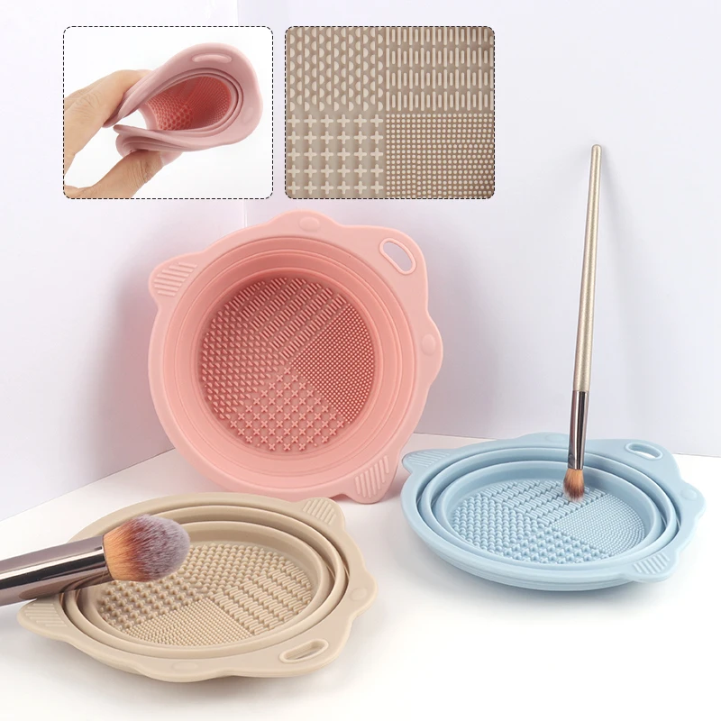 Foldable Scrubbing Silicone Bowl Cosmetic Brush Cleaner Make Up Washing Brush Tool Cleaning Bowl Scrubbe Bowl Beauty Supplies - Image 3