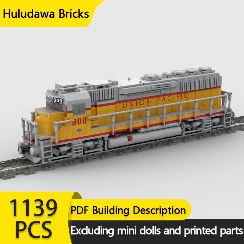 City Car Model MOC Building Bricks Railroad Diesel Engine Train GP40 Modular Technology Gift Holiday Assemble Children Toys Suit