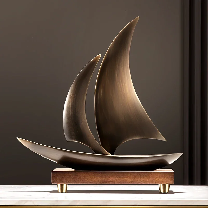 Company Office Leader Smooth Sailing Opening Gift High-end Decorative Copper Piece