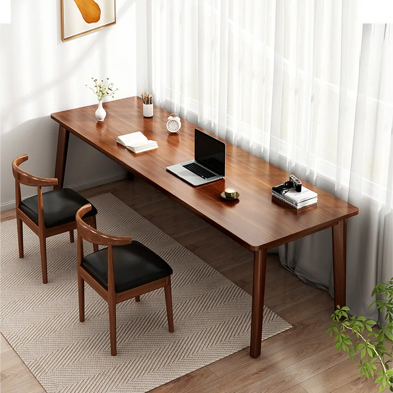 

Модный письменный стол для студентов и взрослых, домашний письменный стол, простой прямоугольный стол из цельного дерева, компьютерный стол для спальни