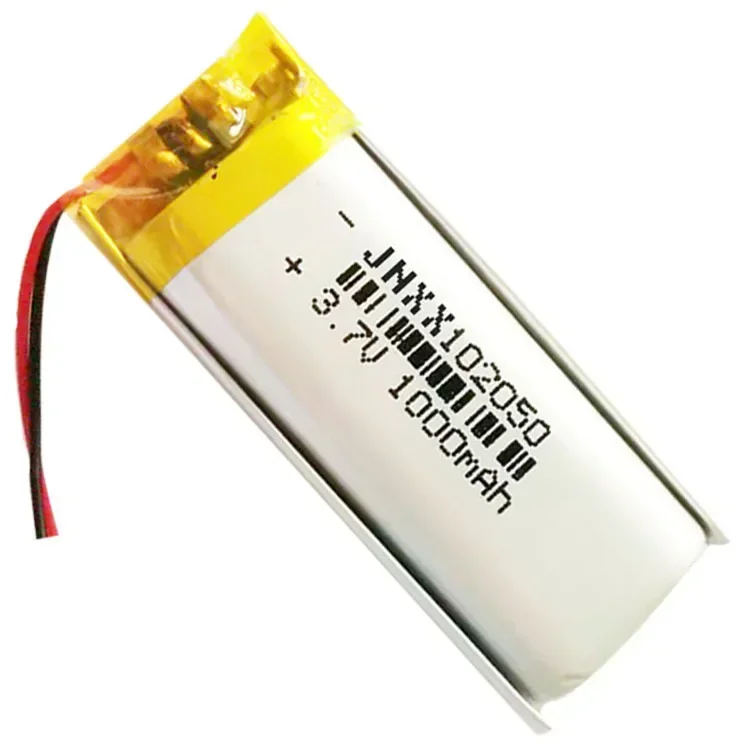 102050 3.7V 1000mAh Polymer Rechargeable Lithium Battery Suitable for GPS LED Light Beauty Instrument Bluetooth Speaker Recorder