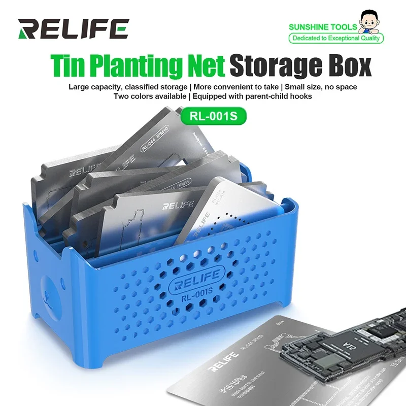 

RELIFE RL-001S Multifunctional Tin Planting Net Storage Box Large Capacity can Hold about 80 Tin Planting Nets Repair Tools