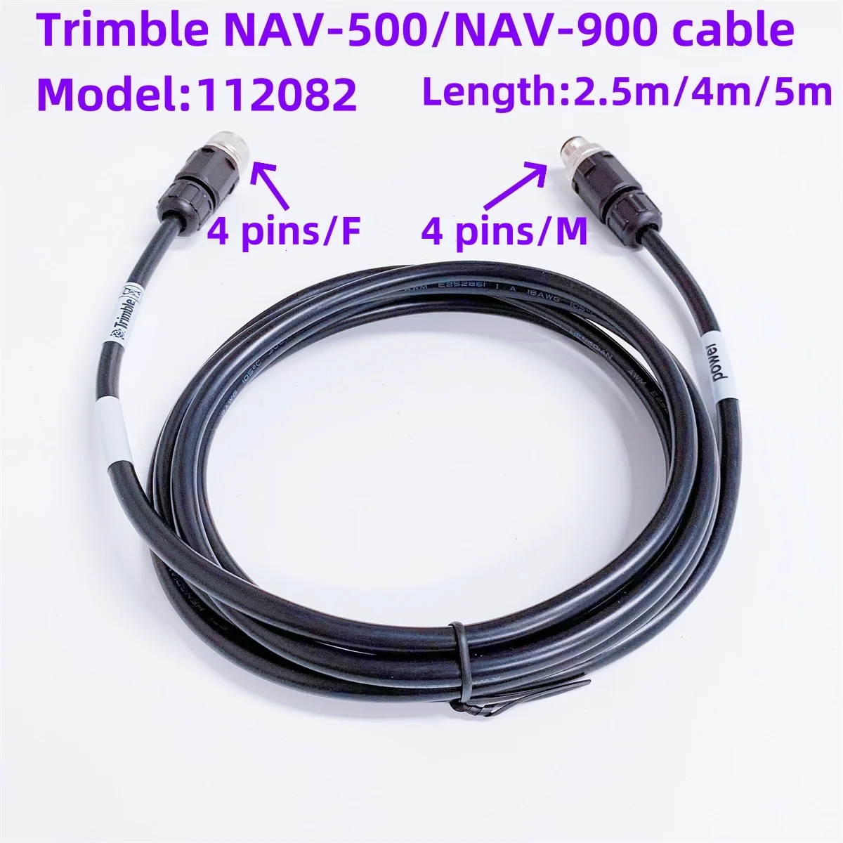 

Brand new cable 112082 for Müller-Elektronik Displays with Trimble NAV-500 NAV-900 Guidance Controller 4-pin