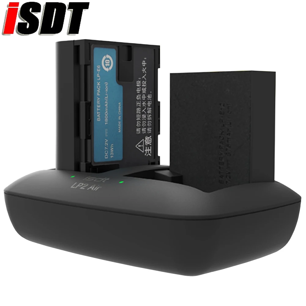 

ISDT LP2 1.5A 25W Mix-dual Digital Video Equipment Charger Compatible LP-E6/ E6N/ E6NH LP-E12 LP-E17 Battery APP Connection