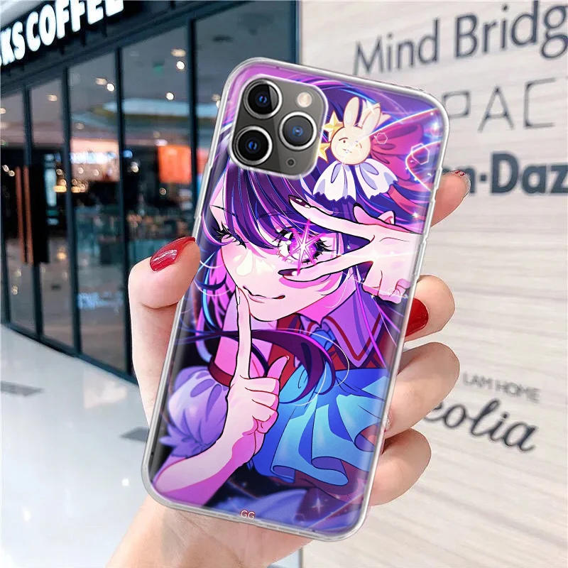 Japan Anime Oshi No Ko Soft Phone Case for iPhone 16 15 14 Plus 13 12 Mini 11 Pro Max 7 + Apple XS X SE 2020 8 Cover Shell for i