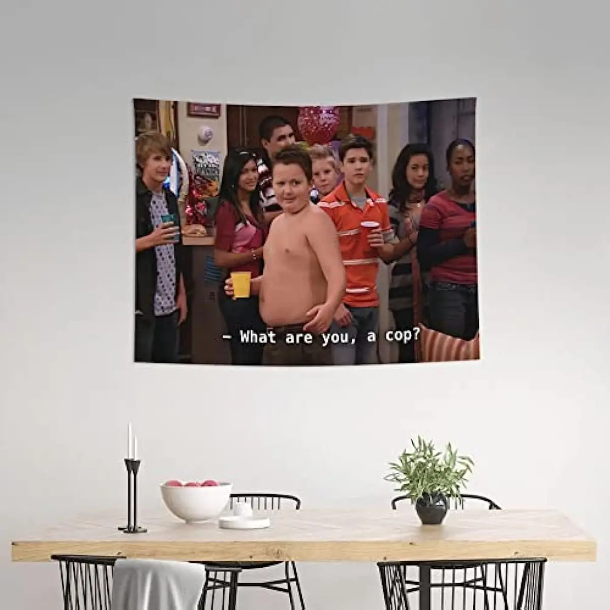 What Are You A Cop Gibby Tapestry Wall Hanging Room Decor Funny Small Tapestry for  for Bedroom College Decoration Aesthetic