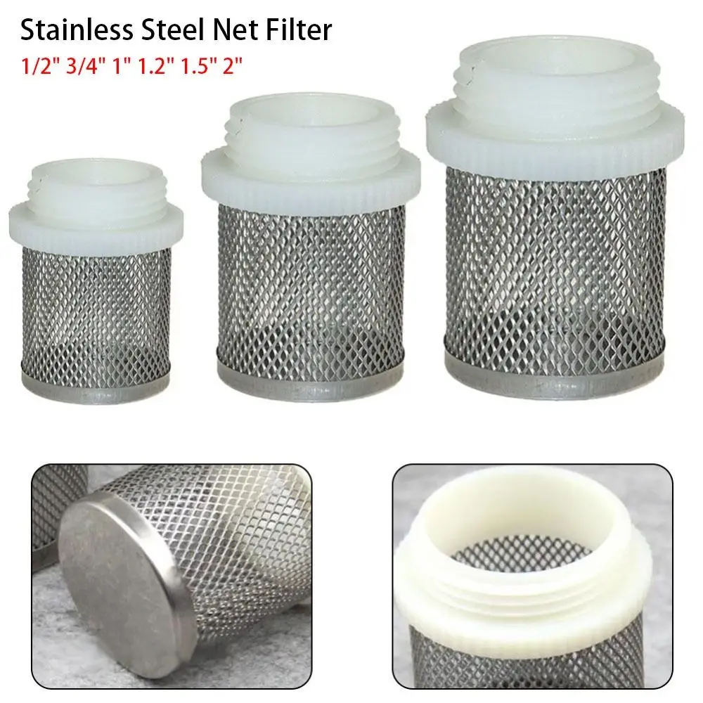 1Pcs Water Clean Hose Filter Joint Percolator 304 Stainless Steel Mesh Screen Filter 1/2" 3/4" 1" Water Pump Fitting Net Filter