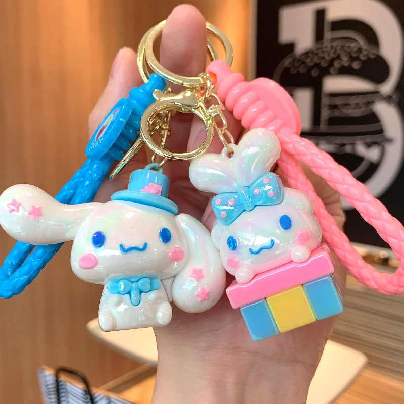 

Креативный мультяшный брелок Cinnamoroll, милая большая ухая собака, подвеска в стиле пары, сумка, подвеска, фигурка, очаровательная сумка, аксессуар, подарок
