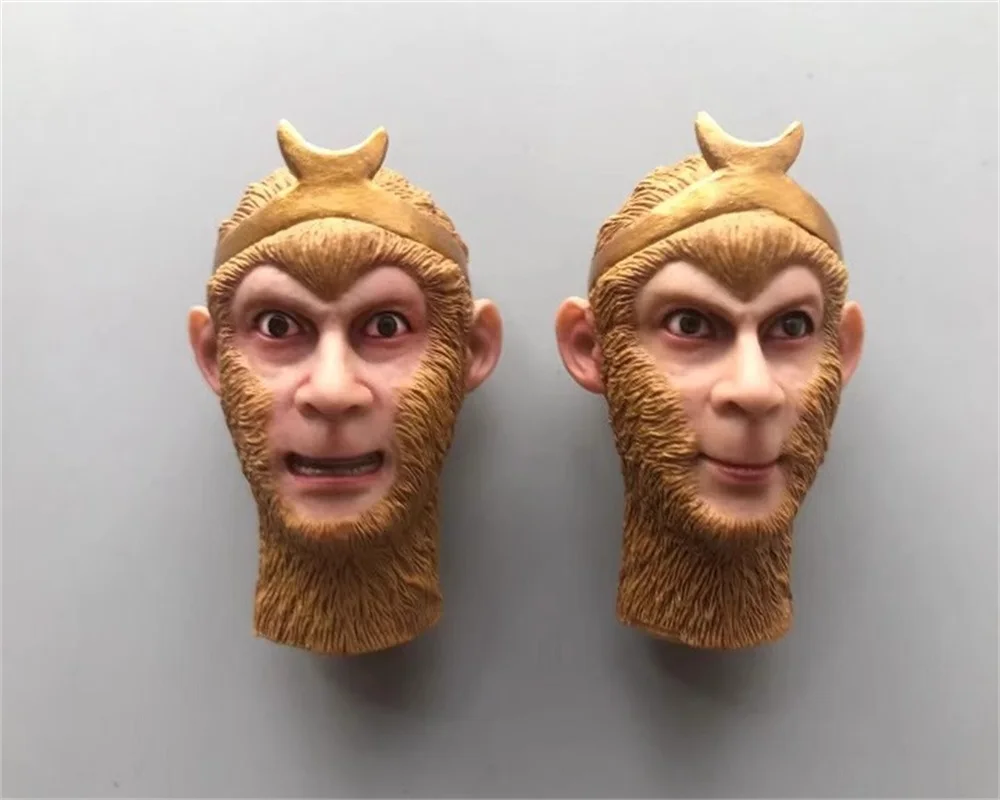 

1/6 Male Soldier Sun Wukong Head Carving Sculpture Model Toy Fit 12'' Action Figure Body In Stock