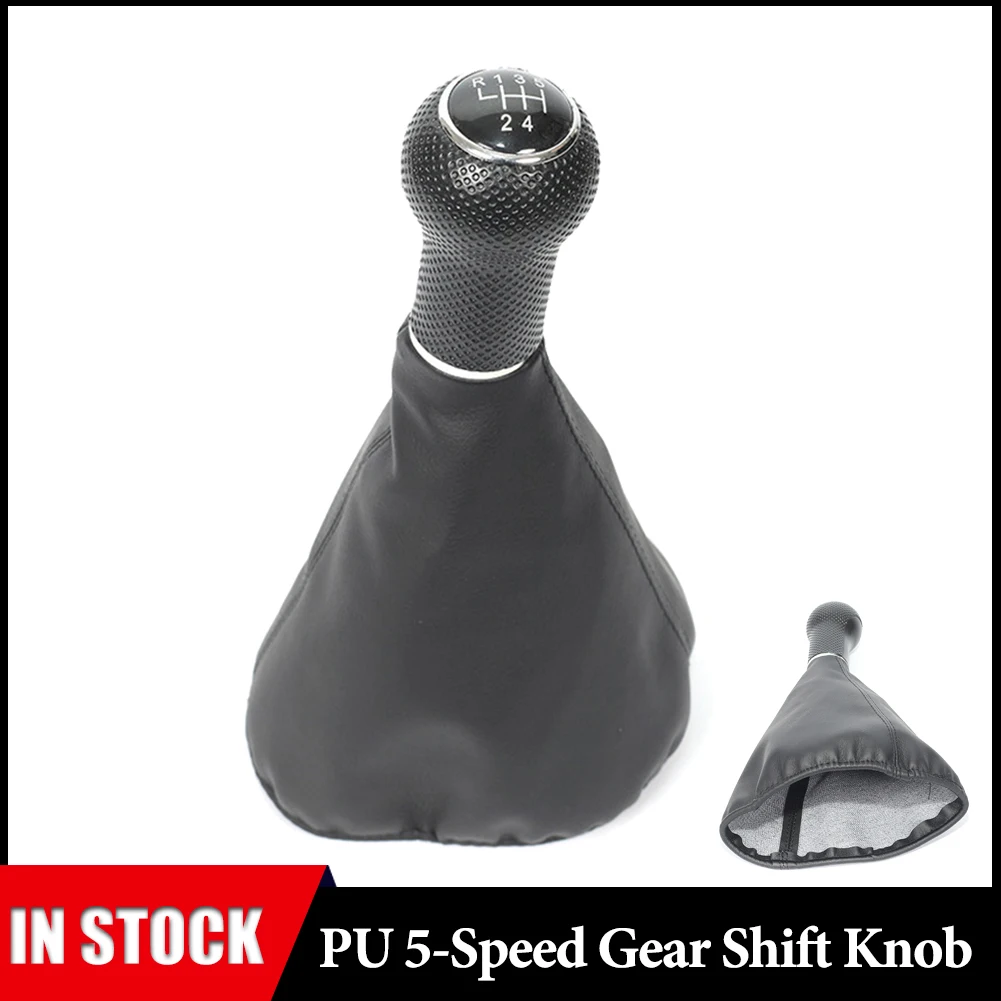 PU Leather 5-Speed Gear Shift Knob For Golf MK4 Bora POLO For SEAT CORDOBA INCA IBIZA Gear Shifter Lever Stick