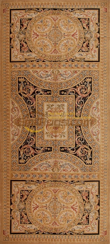 Top Fashion Tapete Details About 10'X22' Hand-knotted Thick Plush Savonnerie Rug Carpet Made To Order MS3Bgc162savyg9BLACK