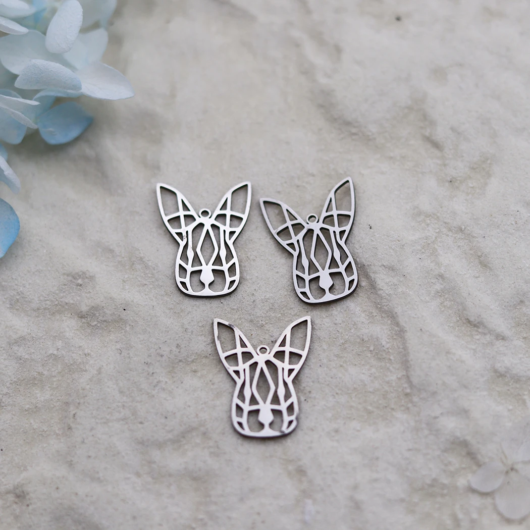 3 قطع العصرية أضعاف خط الحيوان رئيس صالح أساور يدوية أقراط سحر لصنع المجوهرات الفولاذ المقاوم للصدأ قلادة النتائج اليدوية #5