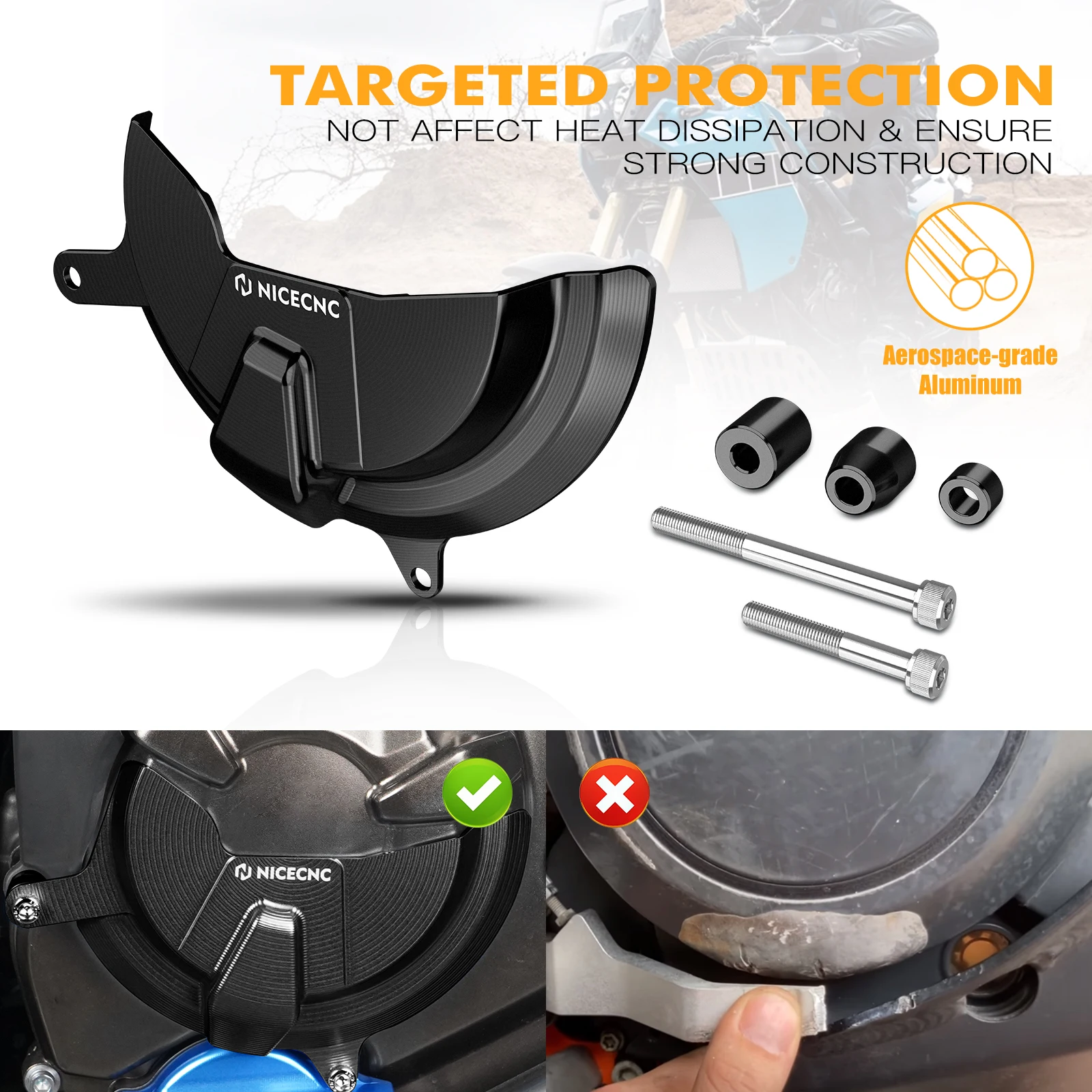 Für Yamaha Tenere 700 XTZ700 2019-2024 Motorkupplungsschutzabdeckung Wasserpumpenschutzabdeckung XSR700 2018-2023 MT 07 Rally Edition – Detail 19