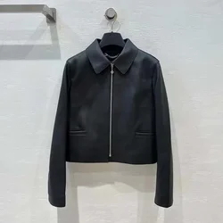 Outerwear New Lambskin Cropped Coats and Jackets Women's Luxury Clothing Jackets High-end quality outerwear for women