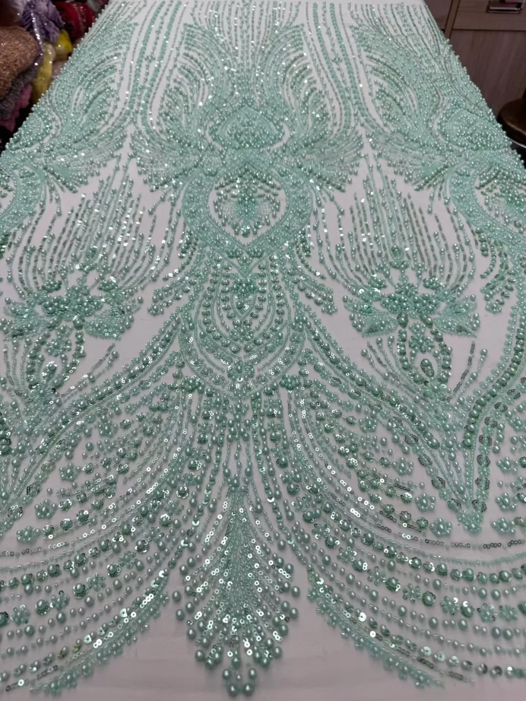 Luxury African Sequins Beaded Lace Fabric 2026 New High Quality Groom Nigerian Wedding Bridal Embroidery French Tulle Materials