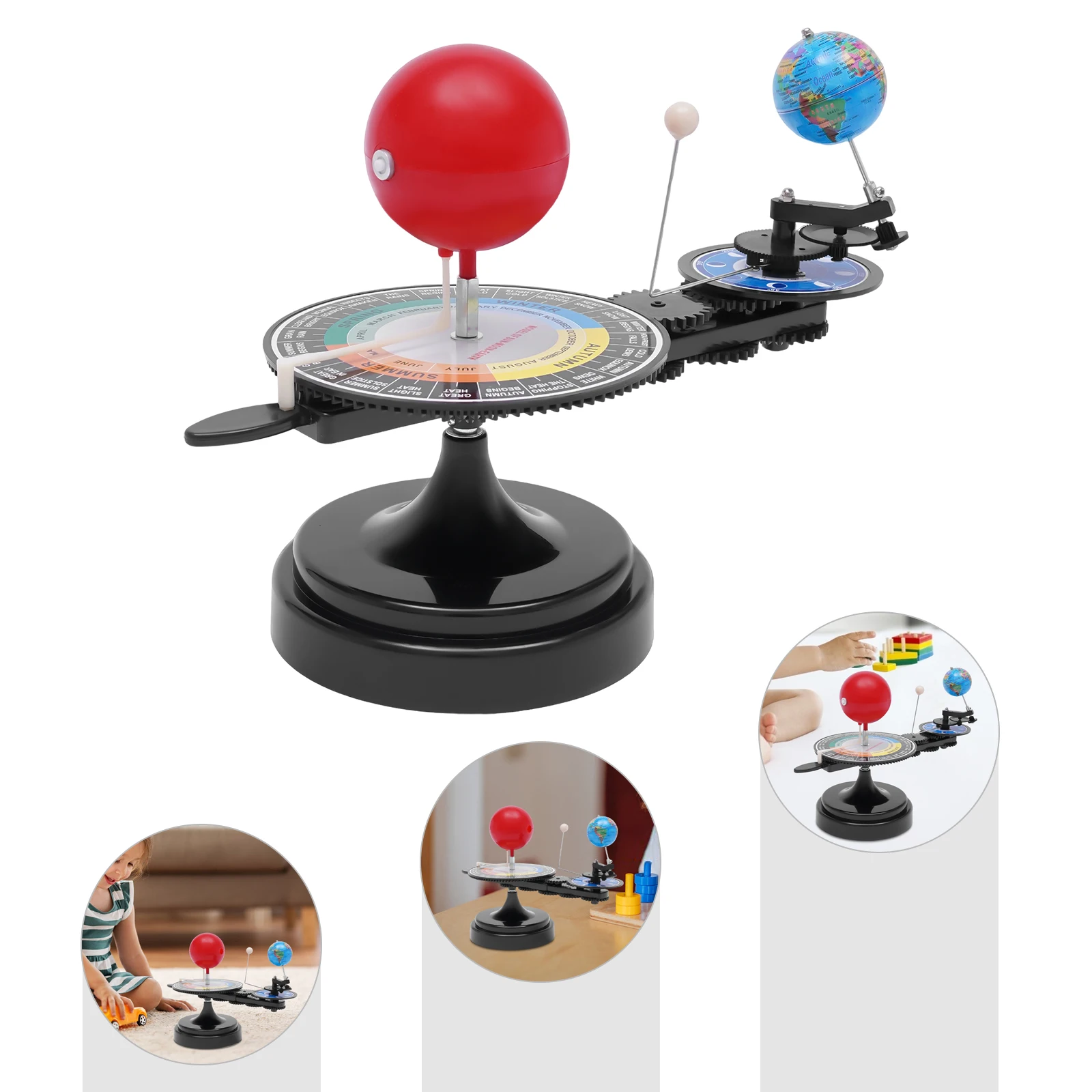 Solar System Model Toys Sun Moon Earth Sphere Running Instrument Geography School Earth And Moon In Orbit Model Set For Kids