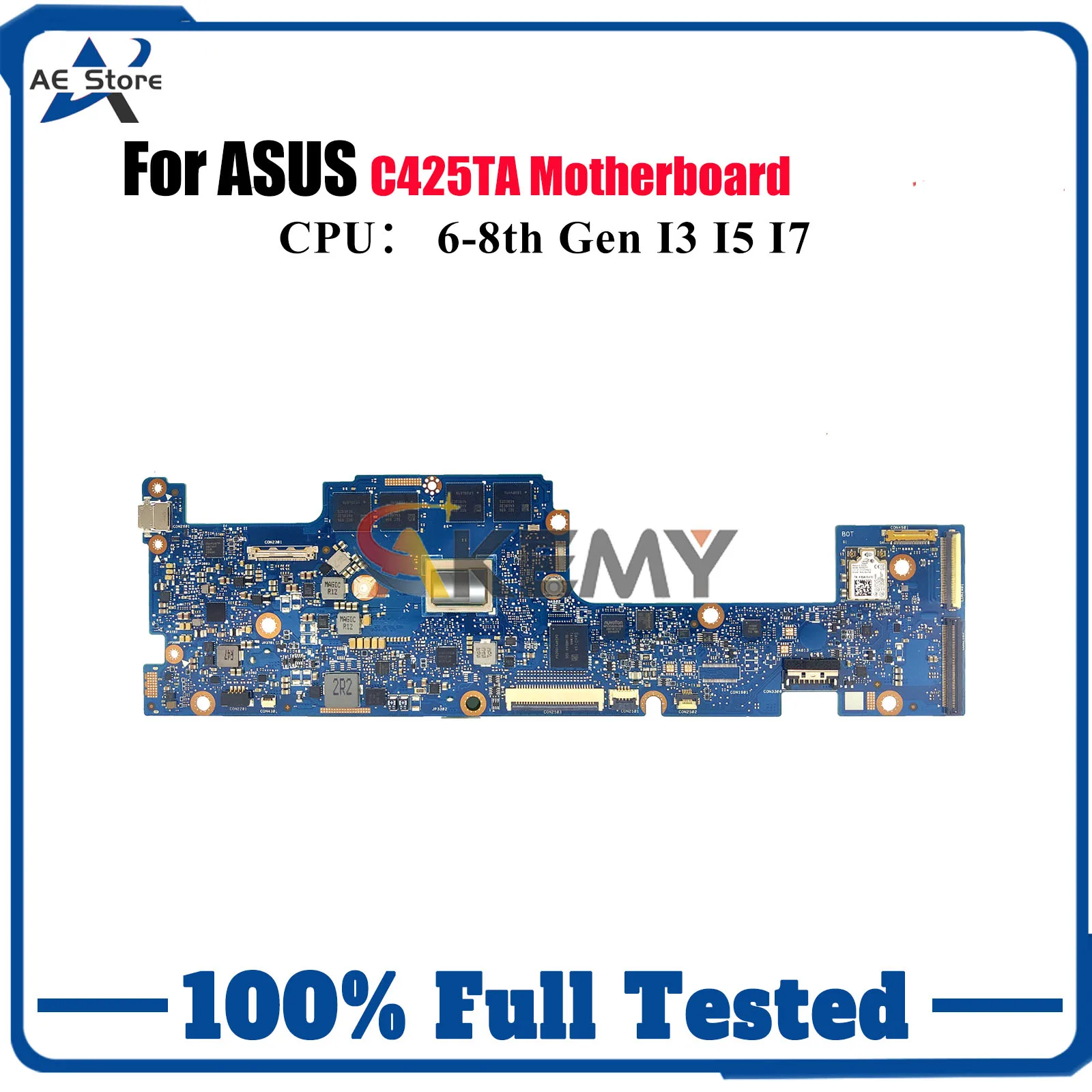 

C425TA Материнская плата для ноутбука ASUS Chromebook C425TA C425T Материнская плата для ноутбука с процессором I3 I5 I7 100% тестирование ОК быстрая доставка stk