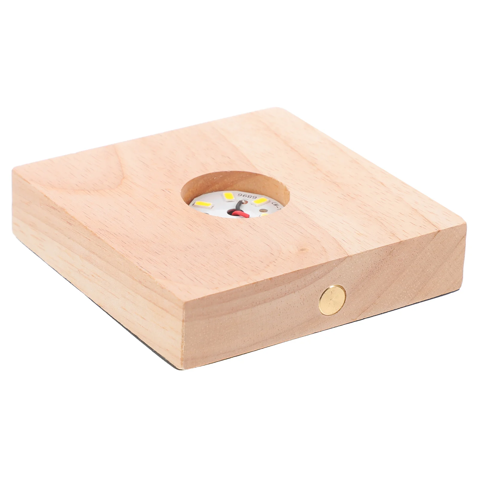 1 مجموعة خشبية LED مزهرية مضيئة مزودة بقاعدة USB بالطاقة كريستال عرض موقف المجال حامل مضيئة قاعدة للزجاج ديكور فني للمنزل