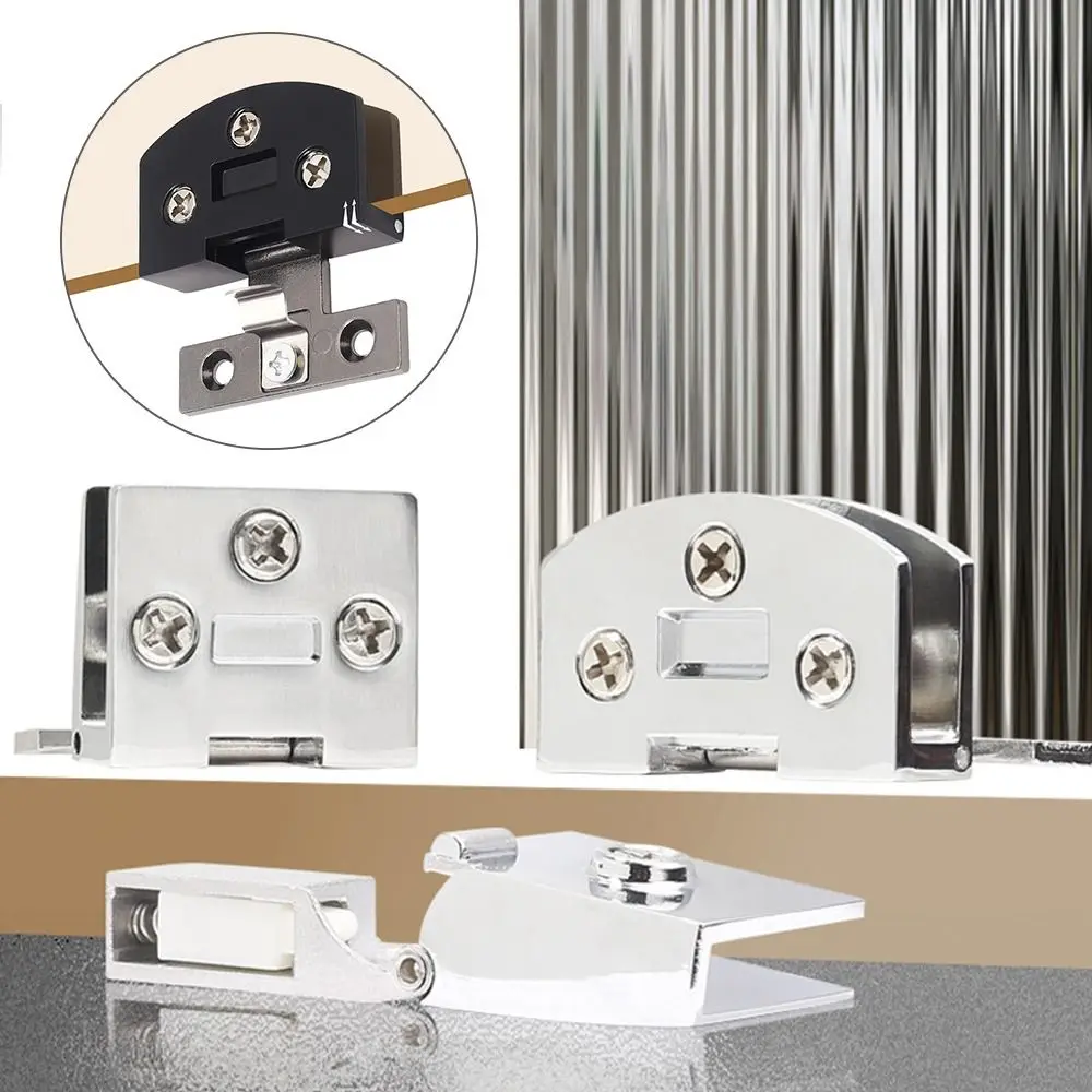 Metal Glass Clip Hinge Hinge Protector Furniture Accessories Display Cabinet Hinge Hardware Multifunctional Glass Door Clamp