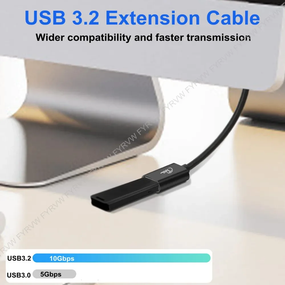 USB3.2 Extender Cable 10Gbps Extension Cable USB C Flash Drive Cable for PC Keyboard Webcam GamePad Data USB Type C OTG HUB Cord