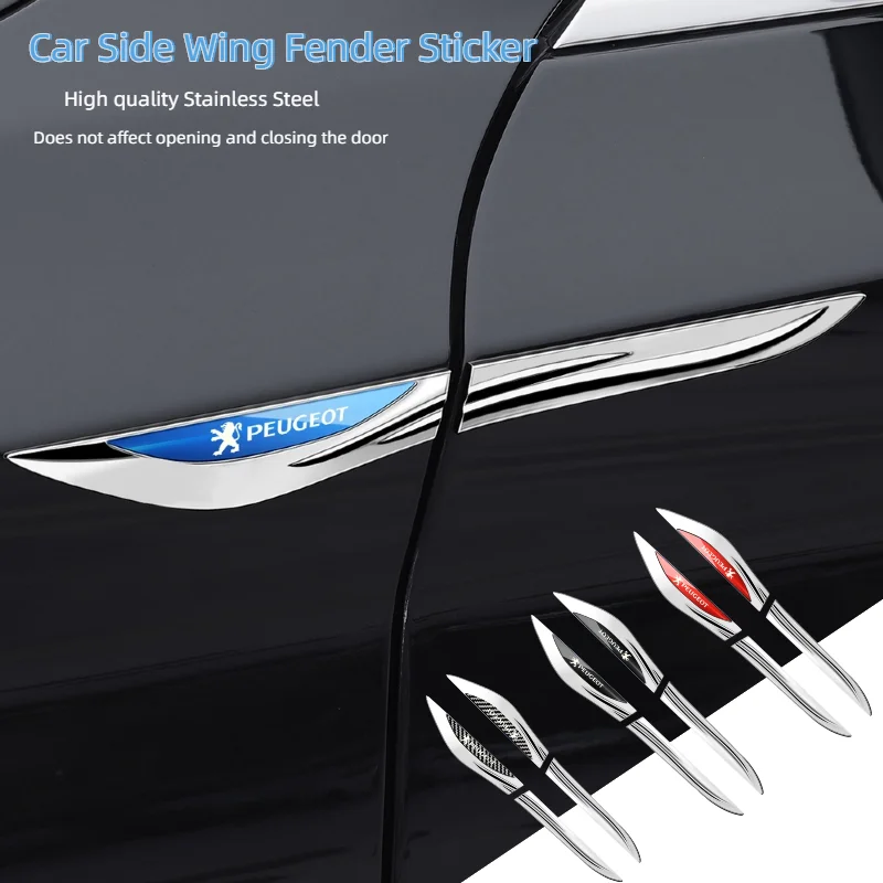 Car Side Wing Fender Sticker Auto Door Waist Line Body Decals For Peugeot 407 508 2008 5008 307 308 3008 206 207 208 107 106 205