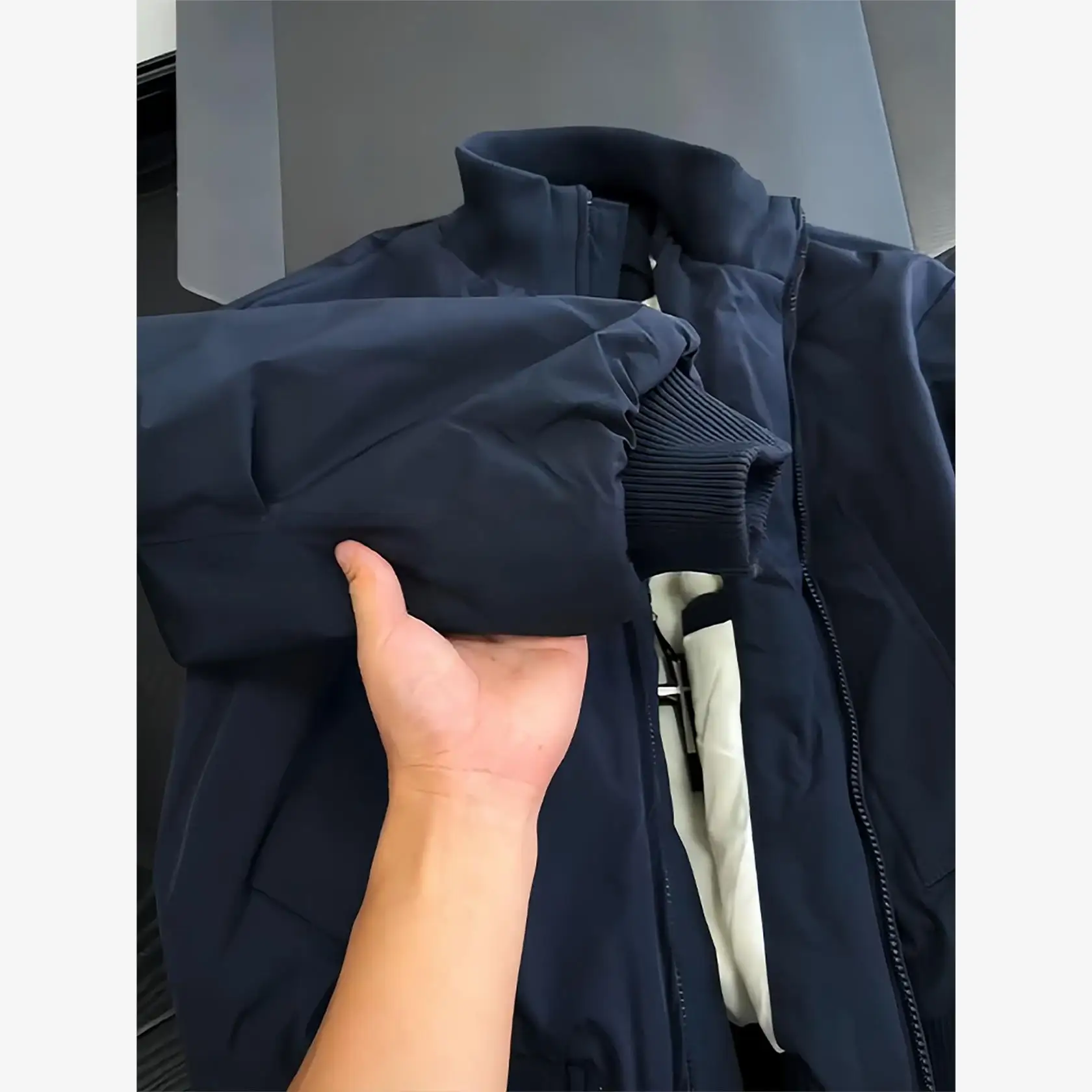 Thiened 가을 겨울 야구 스타일 코튼 코트 남성용 루즈핏 따뜻한 스탠드 칼라 아메리칸 MA 코트