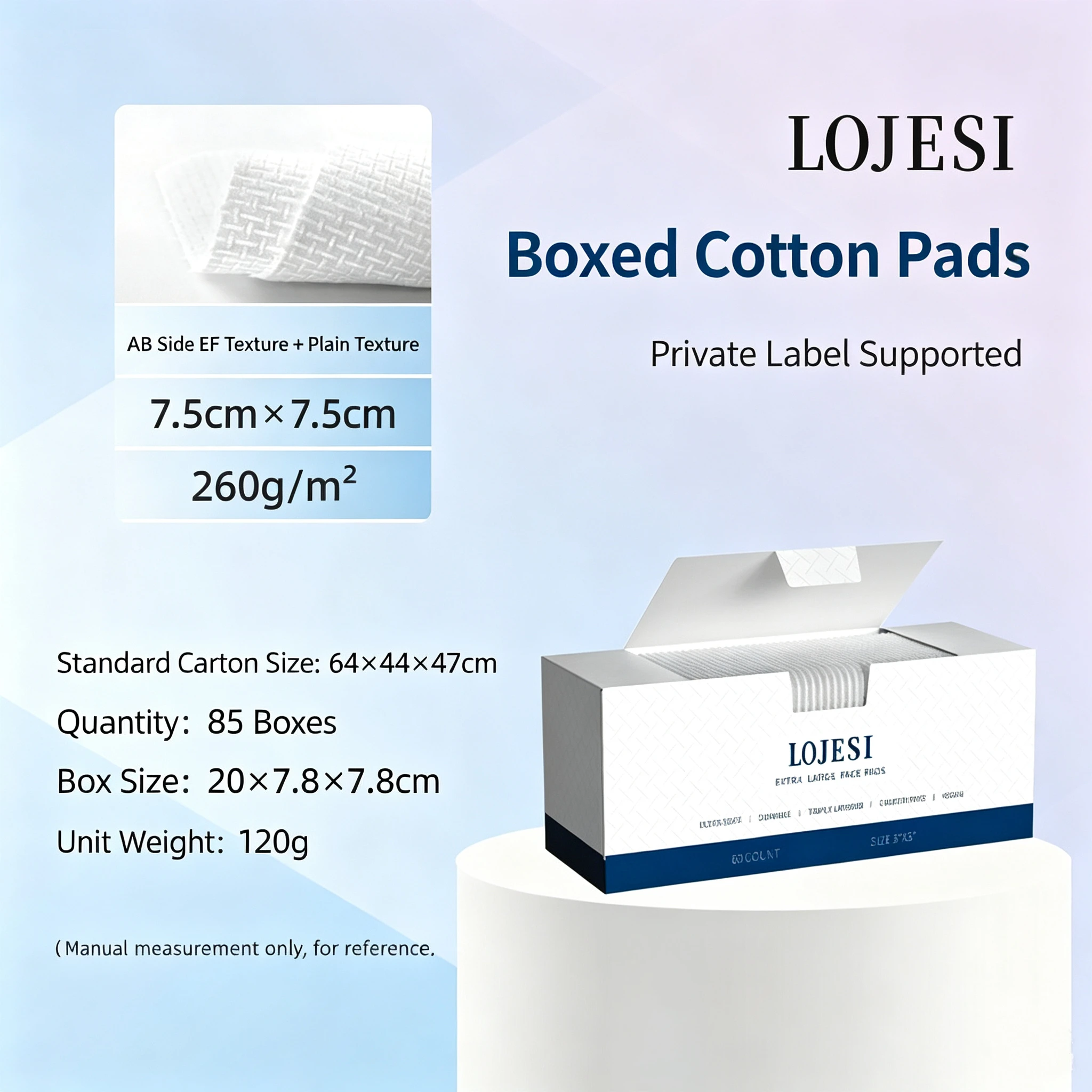 Disposable face towels and facial cleansers, thickened and enlarged