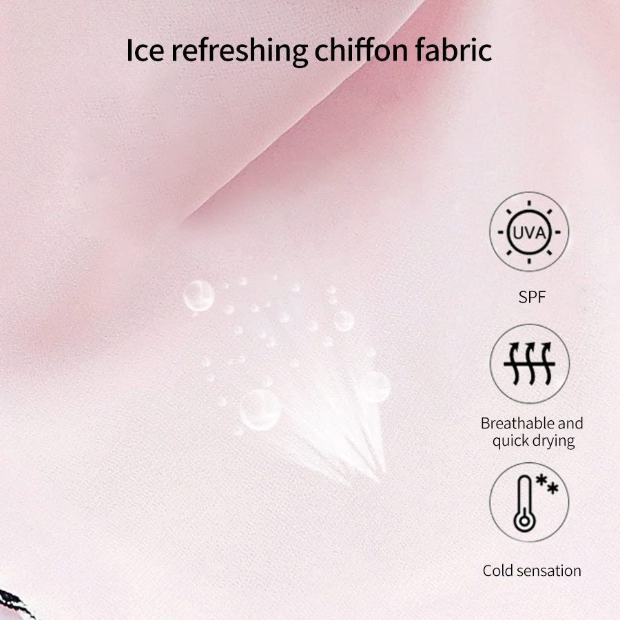 الصيف طوق الرقبة وشاح قناع الحماية من الشمس أناقة المرأة الأزهار الشيفون الحرير مريلة تنفس قناع غطاء الرقبة بالاكلافا #5