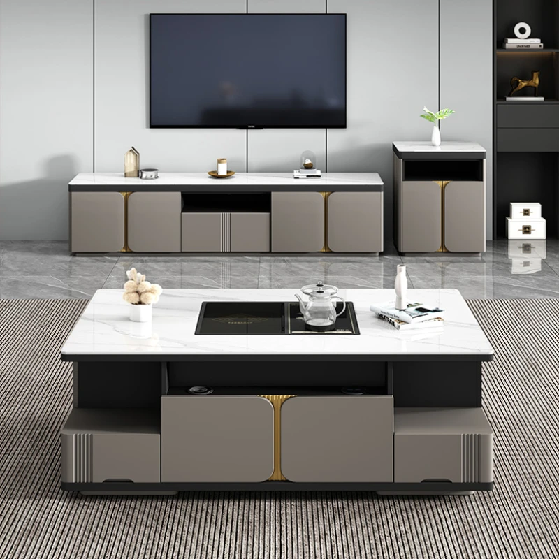Multi Function Coffee Table Living Room Storage Italian Smart Coffee Table Modern Design Mesa De Centro Elevable Home Furniture image 4