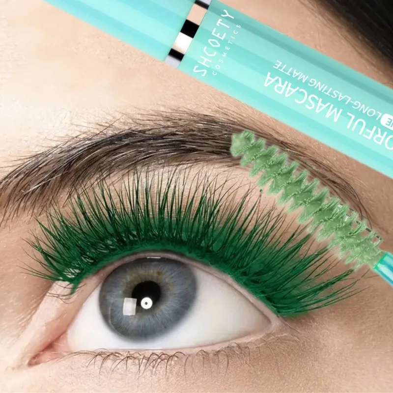 Mascara colorato, impermeabile e non sbavato, snello, spesso e riccio, trucco caldo per palcoscenici natalizi