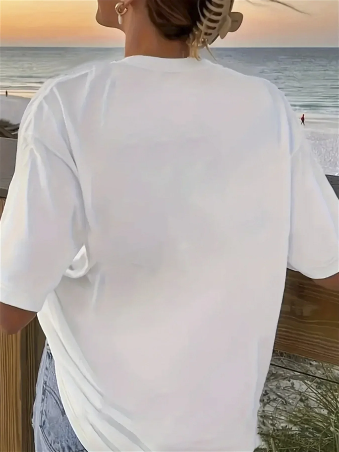 الخلد منقوشة مطبوعة المرأة تي شيرت الانضباط الذاتي اللياقة البدنية قصيرة الأكمام الجولة الرقبة المرأة تي شيرت غير رسمي ملابس الصيف #5