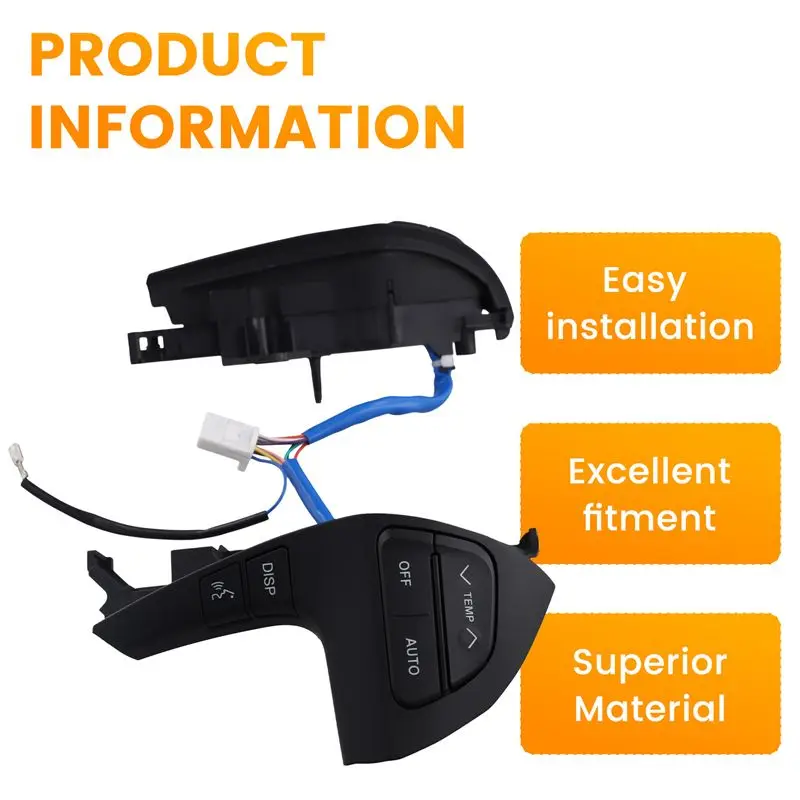 Car Bluetooth Steering Wheel Audio Control Button Switch For Toyota Highlander 2009-2012 Hilux 2011-2013 84250-0E220-A74F - view 4