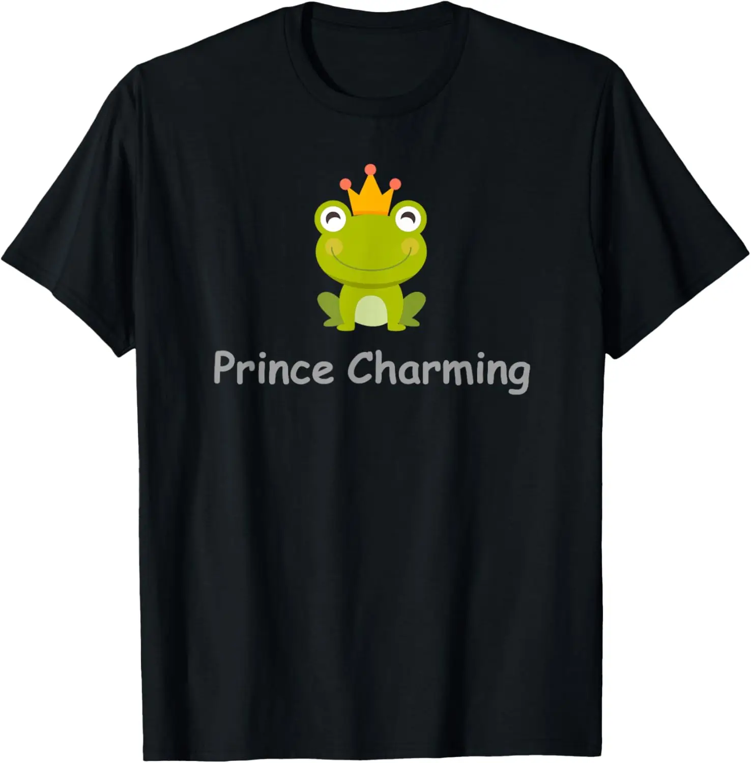 Prince Charming Frog T-Shirt 100% Cotton Trendy Y2K Short-Sleeve Tee – Soft, Quick-Drying, & Moisture-Wicking; Ideal Sports