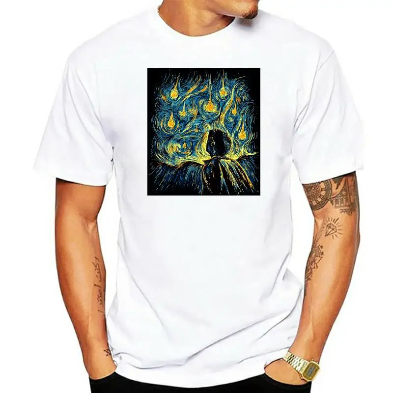 Supernatural TV Show T Shirt Top Vincent Van Gogh Style Sam Winchester Demon Fashion 100% Cotton T-Shirt Cartoon