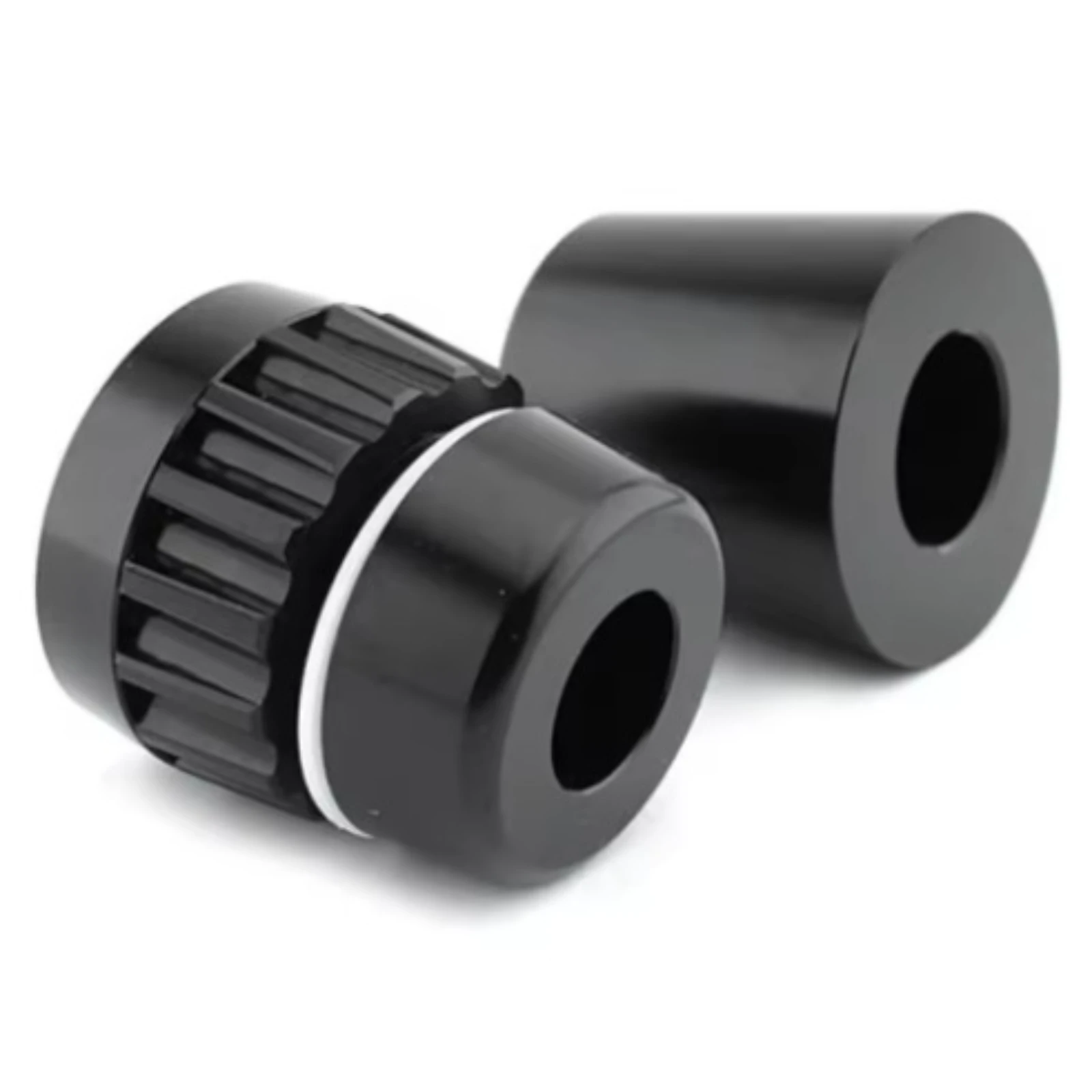 Motorcycle Handlebar End Plug Knurled Band Throttle-Lock Clamp Black Handlebar Insert Tapered Body Throttle Lock Grip view 6