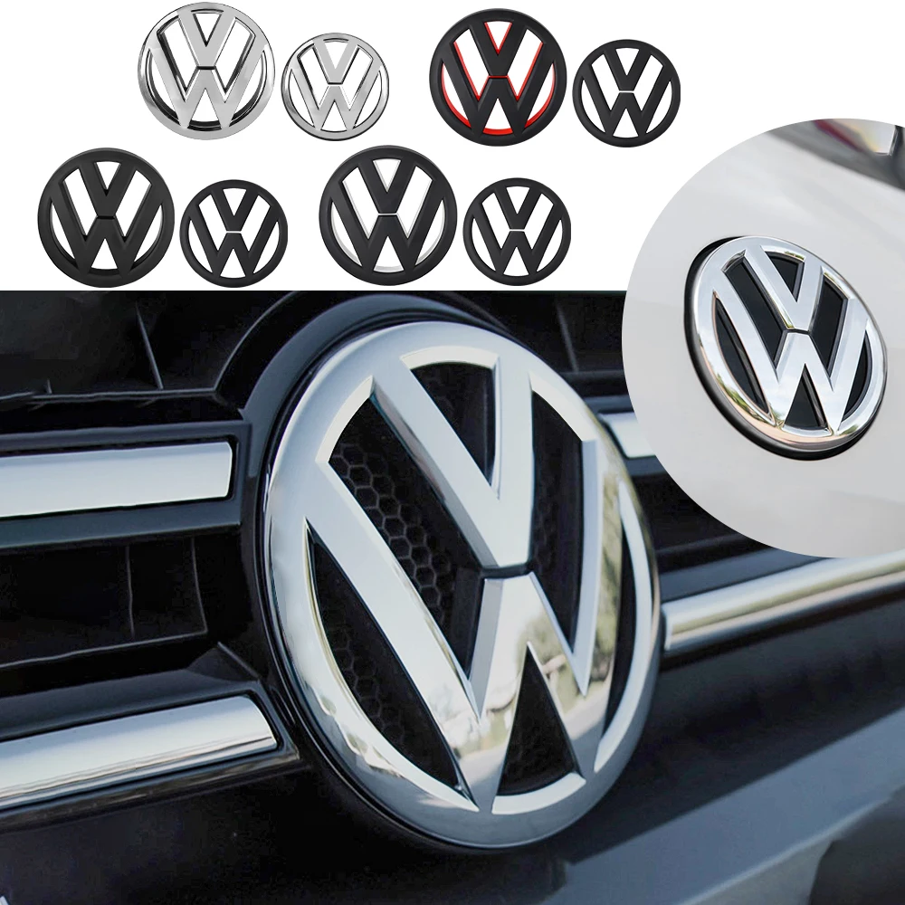 Gloss Black Replacement 135mm Front Grill emblem or 110mm Rear Trunk Lid Car badge For Volkswagen VW Golf GTI 2010-2013 GOLF