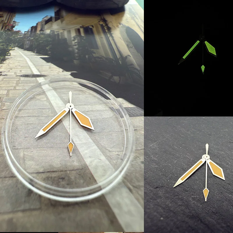 NH35 NH36対応 NH35 NH36 4R35 4R36 7S グリーン夜光腕時計 オレンジポインター ウォッチムーブメント アクセサリー