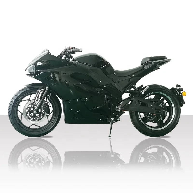 STLF Luyuan Range 200km Adulto 72V 5000W 130KM/H Bicicleta eléctrica negra mate Motocicletas eléctricas