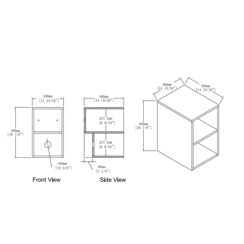 12 Inch Wall Mounted Shelves, Small Storage for Bathroom, Plywood, Imitation Oak Finish, Decorative and Functional Solutions
