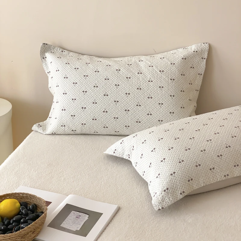 غطاء وسادة ناعم لطيف على شكل قلب فتاة جديدة لعام 2025، غطاء وسادة بسيط مكون من أربع طبقات، غطاء وسادة صغير طازج لحماية الأوساخ #5