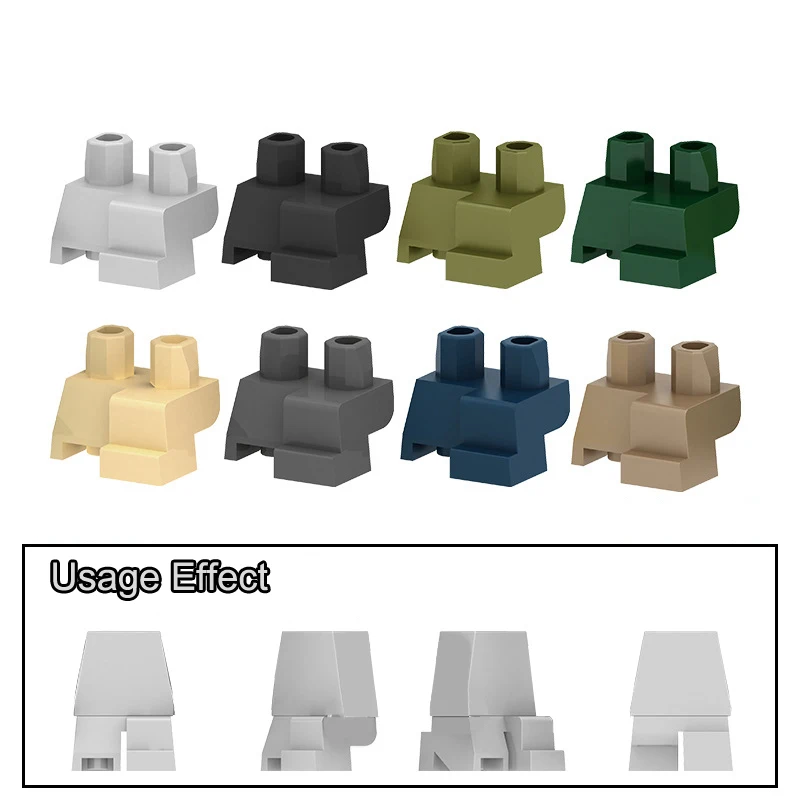 20PCS/LOT MOC Special Accessories Kneeling Squatting Leg Lower Body DIY Kneeling Position Part