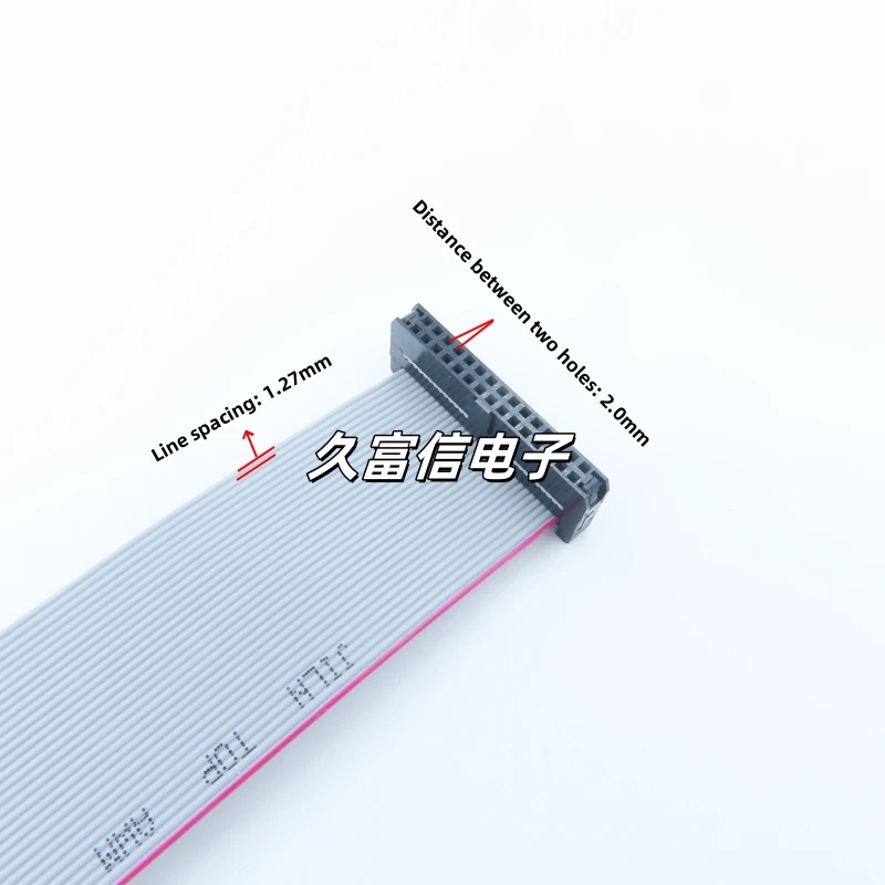 1PCS FC-30P Flat Cable 2.0mm Pitch 2*15Pin 50cm 80cm 1m Gray Flat Ribbon Data Connection Cable JTAG Download Cable IDC Cable