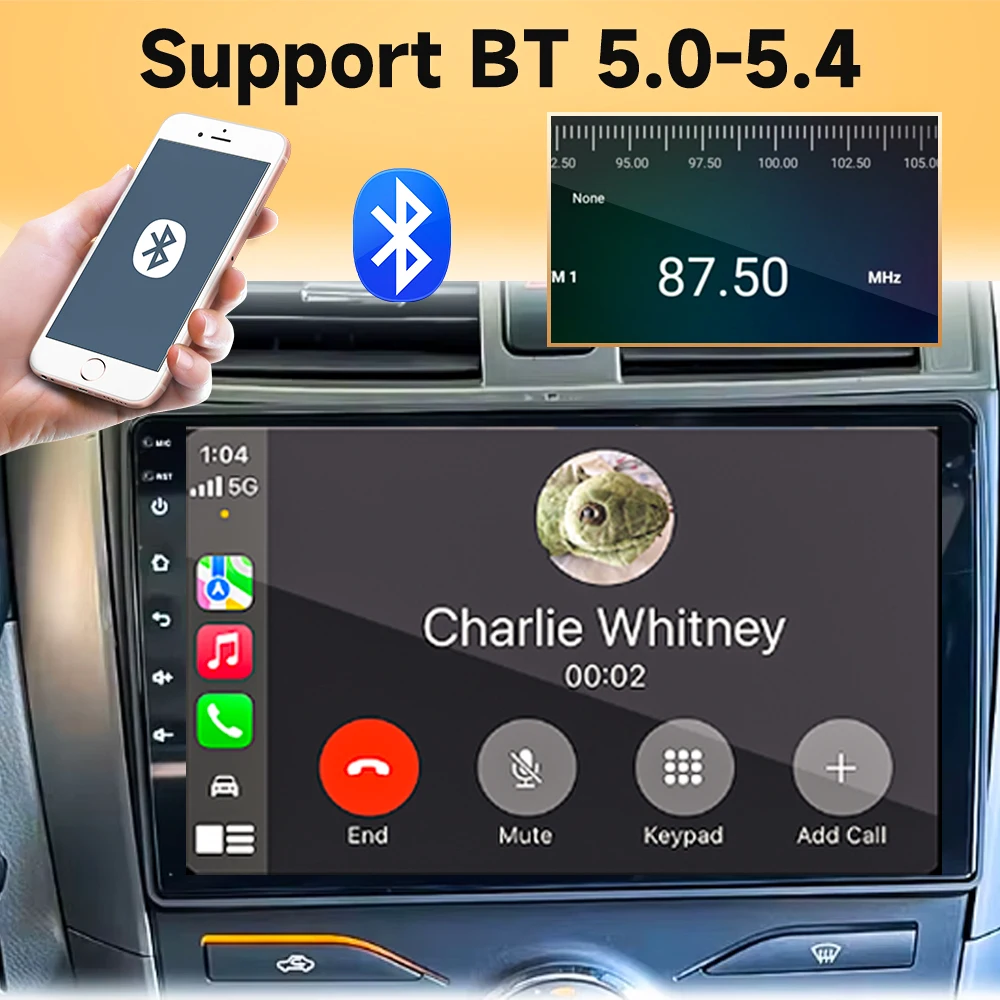 

Car Multimedia PlayerFor Toyota Corolla 2006－2013 Car Radio Android Carplay Auto GPS Navigation Head Unit Stereo 2 Din