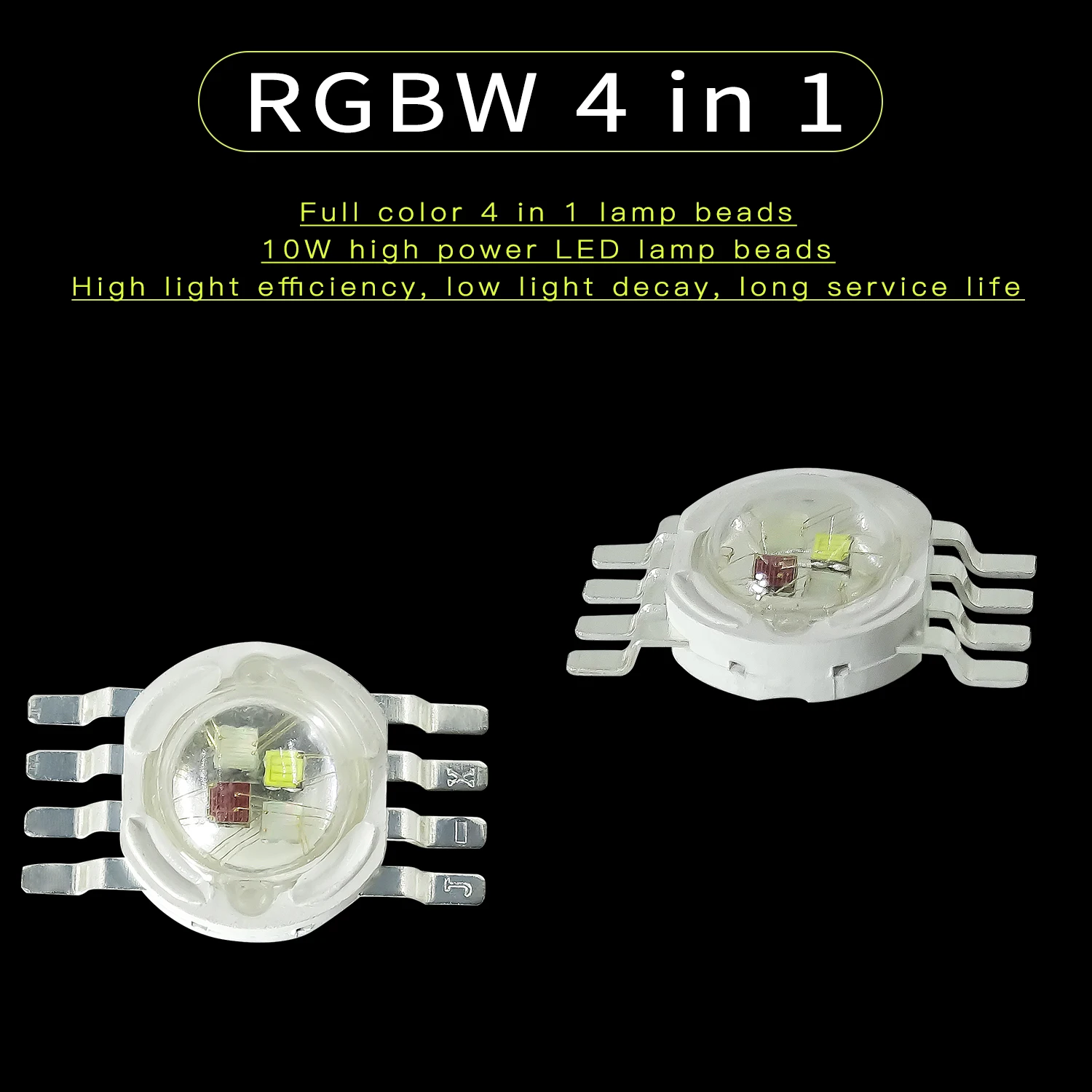 LED Lamp Beads 4 in 1 12w RGBW 10 pcs Stage Lighting System High Power Lamp Beads LED Par Light Repair Spare Parts