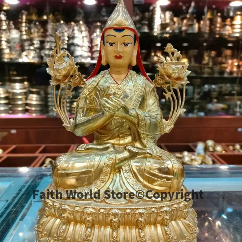 Buddhism Nepal Tibetan Buddhism home temple Patron saint altar high grade gilding tsongkhapa Buddha bless Safety Health luck