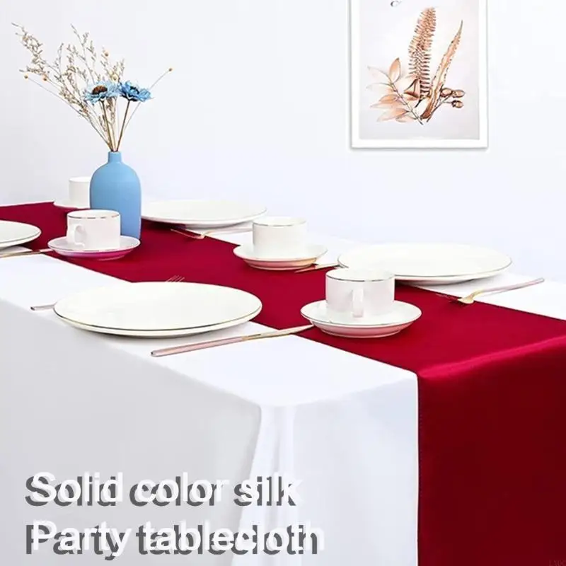 LX0C Solid Color Satins Table Runner 12 by 108Inch for Buffet Table Sophistication