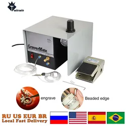Single Head Jewelry Pneumatic Engraving Machine, 1400RPM Adjustable Speed Pneumatic Hand Engraving Machines Pneumatic Engraving