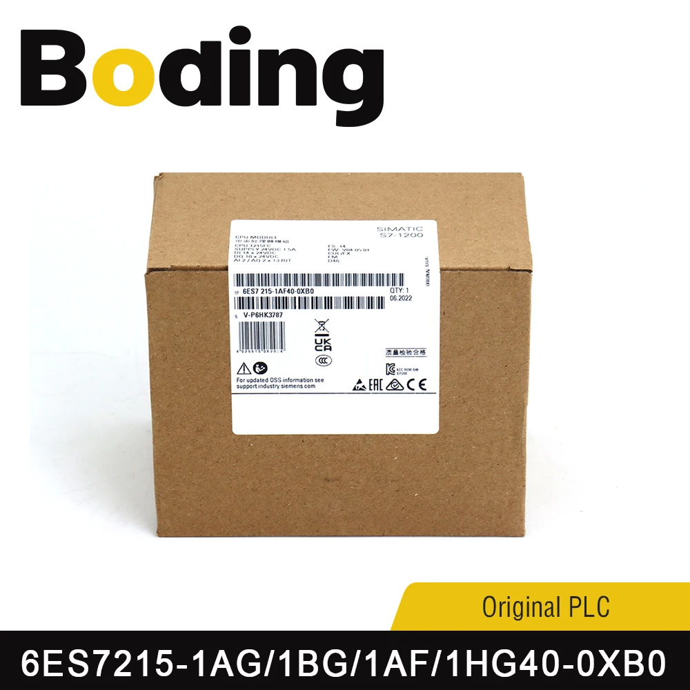 Boding Original PLC S7-1200 CPU 6ES7215-1BG40-0XB0 6ES7215-1AG40-0XB0 6ES7215-1HG40-0XB0 6ES7215-1AF40-0XB0 6ES7215-1HF40-0XB0